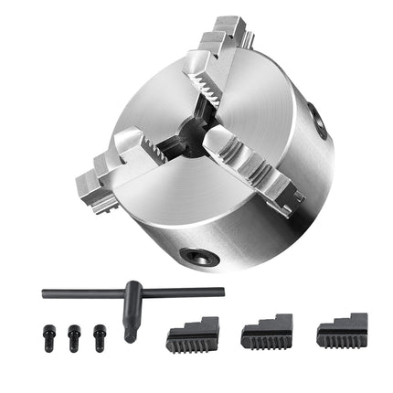 3-Jaw Self-Centering Lathe Chuck 5-Inch, Reversible Jaws