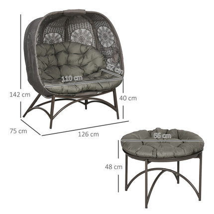 3 dārza krēslu komplekts, pīts krēsls ar salokāmu sēdekļa grozu, kafijas galdiņš, spilvens, atpūtas krēsls terasei, balkons, tērauds, smilšu krāsa