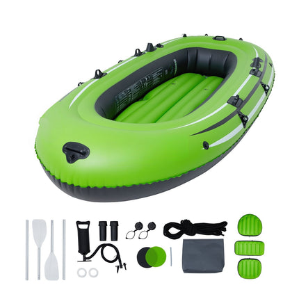 3-Person Inflatable Fishing Boat, 1100 lb, Oars & Pump
