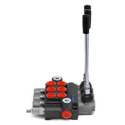 3-Spool Hydraulic Control Valve, 11 GPM, Double-Acting