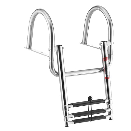 3-Step Stainless Steel Telescoping Boat Swim Ladder, 600 lb