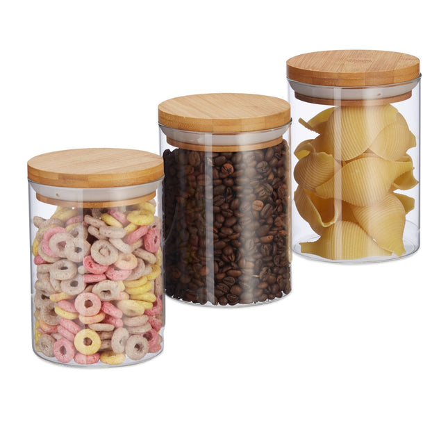3 uzglabāšanas burkas pa 600 ml