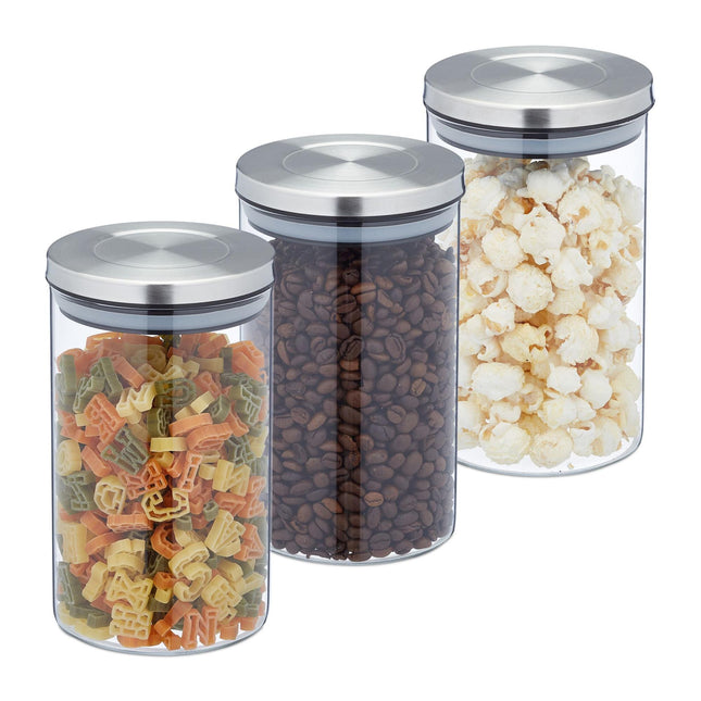 3 uzglabāšanas burkas pa 800 ml