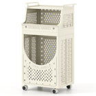 3-Tier Laundry Cart with Foldable Bag and Wheels