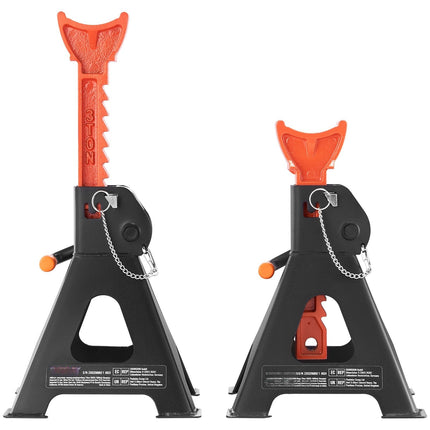 3-Ton Jack Stands, Pair, Double Lock, 10.8–16.3 in