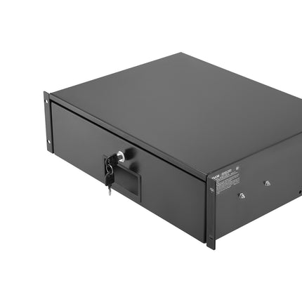 3U Rack Mount Drawer – 19-Inch, Lockable, 50 lb
