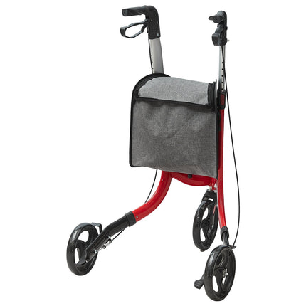 3-Wheel Rollator Walker, Foldable Aluminum, 260 lb
