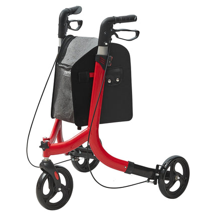 3-Wheel Rollator Walker, Foldable Aluminum, 260 lb