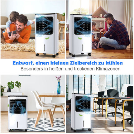 3-in-1 gaisa dzesētājs ar 8 litru tvertni, tālvadības pulti, 7,5 stundu taimeri