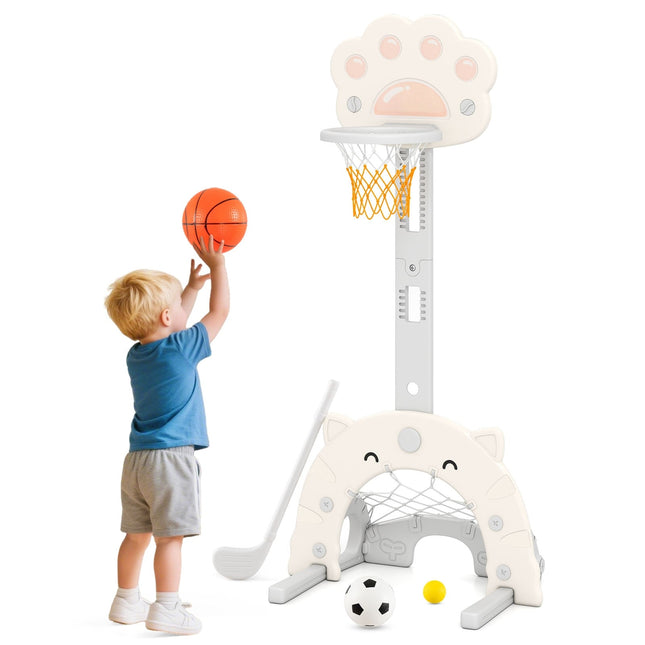 3-vienā bērnu sporta centrs: basketbols, futbols, golfs