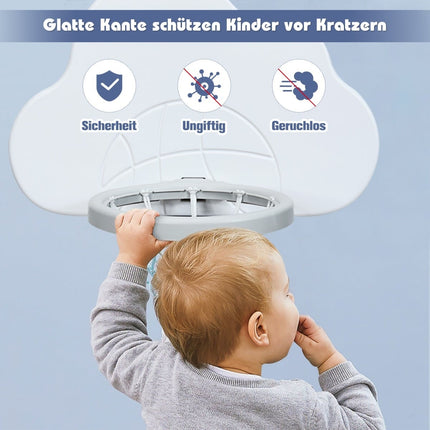 3-vienā bērnu sporta komplekts: regulējams basketbols, futbols, golfs