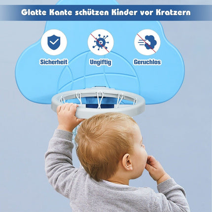 3-vienā bērnu sporta komplekts: regulējams basketbols, futbols, golfs