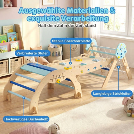 Montessori kāpšanas komplekts 3 vienā ar rampu un arku