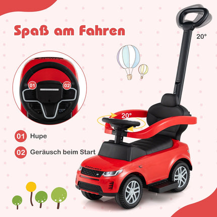 3-vienā mazuļu braucamā automašīna ar noņemamu rokturi