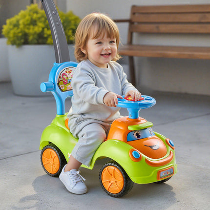 3-in-1 Toddler Ride-On Push Car, 25 kg, Guardrails, Storage