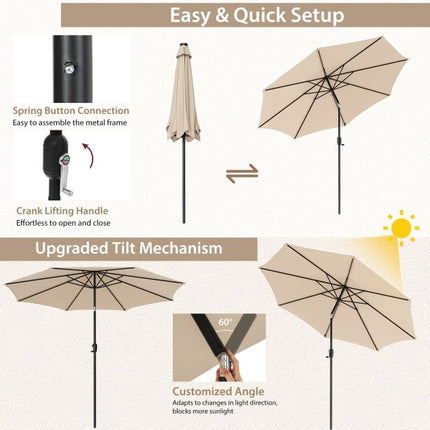 3 m terases saulessargs, 8 ribu noliecams kloķis, ventilējama augšdaļa, bēšs
