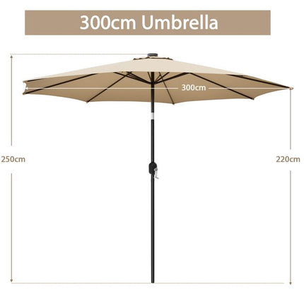 3 m terases saulessargs, 8 ribu noliecams kloķis, ventilējama augšdaļa, bēšs