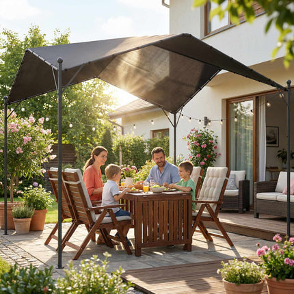 3x3 m pergola ar metāla rāmi un UPF30+ jumtu