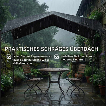3x3 m pergola ar metāla rāmi un UPF30+ jumtu