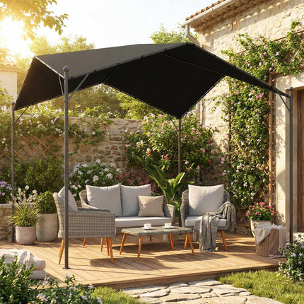 3x3 m pergola ar metāla rāmi un UPF30+ jumtu
