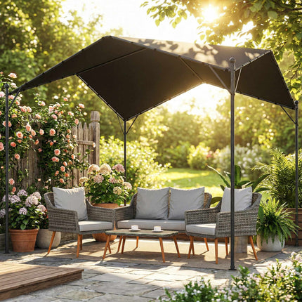 3x3 m pergola ar metāla rāmi un UPF30+ jumtu