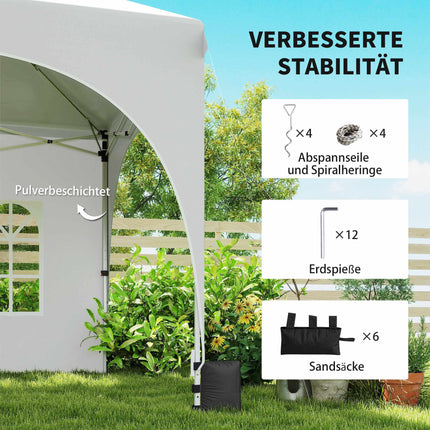 3x6m uznirstošs paviljons ar sāniem, regulējamu jumtu, somu
