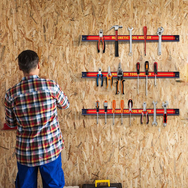 3 x magnetic tool holder wall magnetic strip set magnetic strip 46 cm