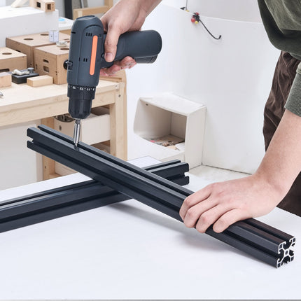 4040 T-Slot Aluminum Extrusion, 1000mm, 4-Pack, Black