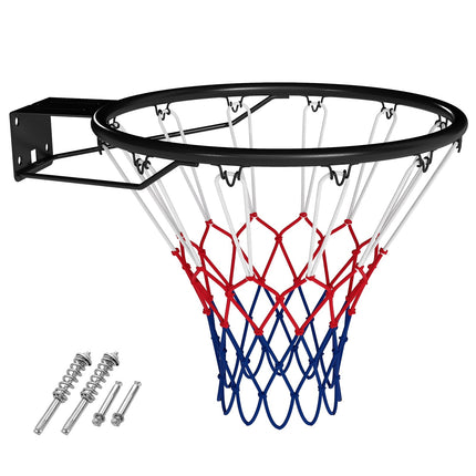 45 cm basketbola grozs ar laikapstākļiem izturīgu tīklu, stiprinājums pie sienas