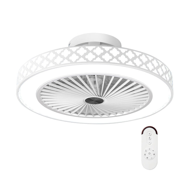 48 cm griestu ventilators ar apgaismojumu un tālvadības pulti, reversīvs, kluss līdzstrāvas motors