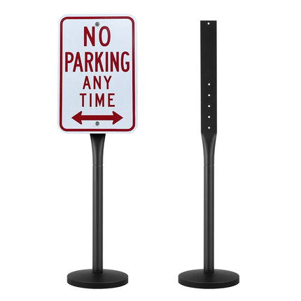 4 Ft Portable Sign Post with Wheeled Base, U-Channel
