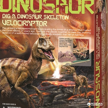 4M Kidzlabs amatniecības komplekts Velociraptor skelets