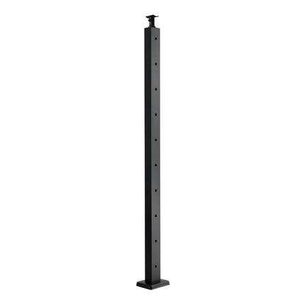 4-Pack 36-In Black Stainless Cable Railing Posts, 10 Holes