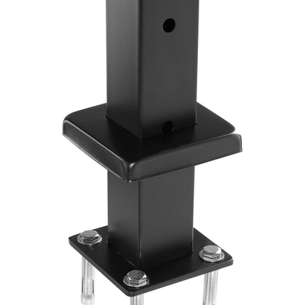 4-Pack 36-In Black Stainless Cable Railing Posts, 10 Holes