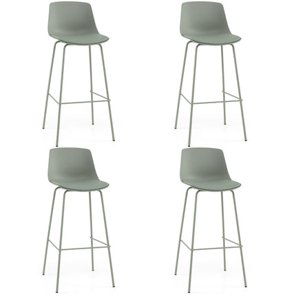 4 daļu bāra krēslu komplekts, mākslīgā āda, ergonomiska atzveltne