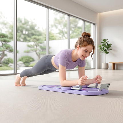 4-vienā salokāms Pilates dēļu komplekts ar pretestības lentēm