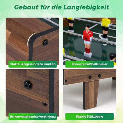 4-vienā spēļu galds: galda futbols, biljards, gaisa hokejs, galda teniss