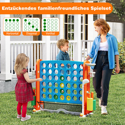 4-in-1 Jumbo spēļu komplekts: Connect 4, Basketbols, Gredzena mešana, Golfs