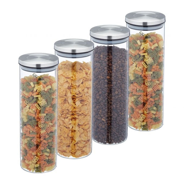 4 gab. uzglabāšanas burkas 1600 ml