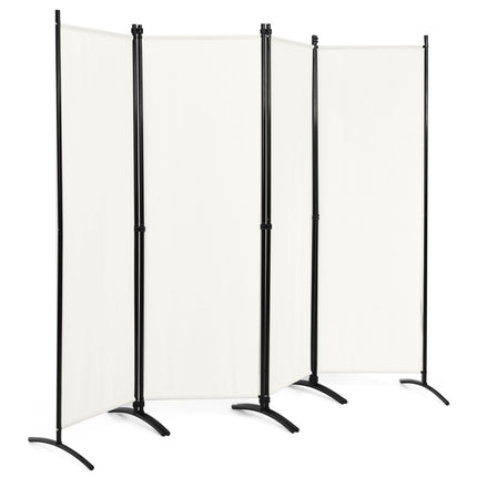 4 daļu salokāma starpsiena mājas birojam, 220 x 51 x 173 cm, balta