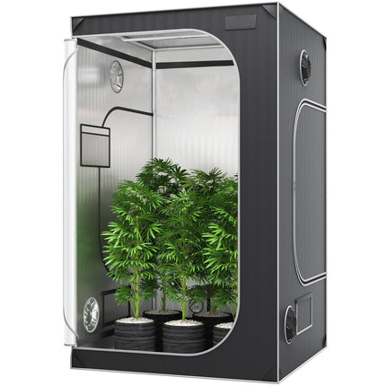 4x4 Grow Tent 122x122x203 cm, 2000D Mylar, Window