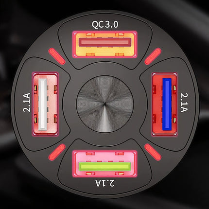 4x USB automašīnas lādētāji + Xtrobb 19907 kabelis