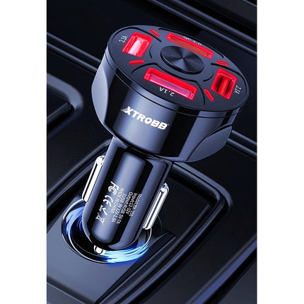 4x USB automašīnas lādētāji + Xtrobb 19907 kabelis