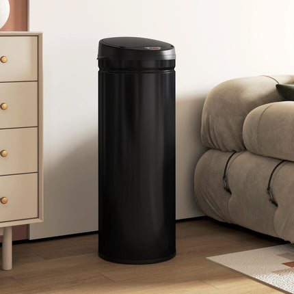 50 litru bezkontakta nerūsējošā tērauda atkritumu tvertne ar mīkstu aizvēršanas mehānismu