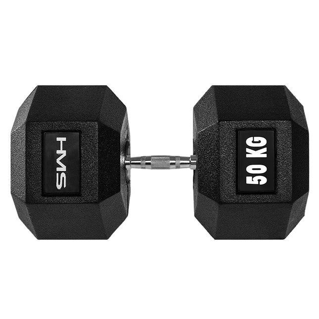 50 kg sešstūra hanteļu komplekts - izturīgs tērauds