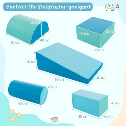 5 gab. putuplasta klucīši, milzīgi klucīši skraidīšanai un kāpšanai, lieli klucīši, zili