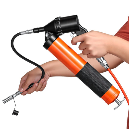6000 PSI Pistol Grip Grease Gun Kit, 0.4 L, Flex Hose