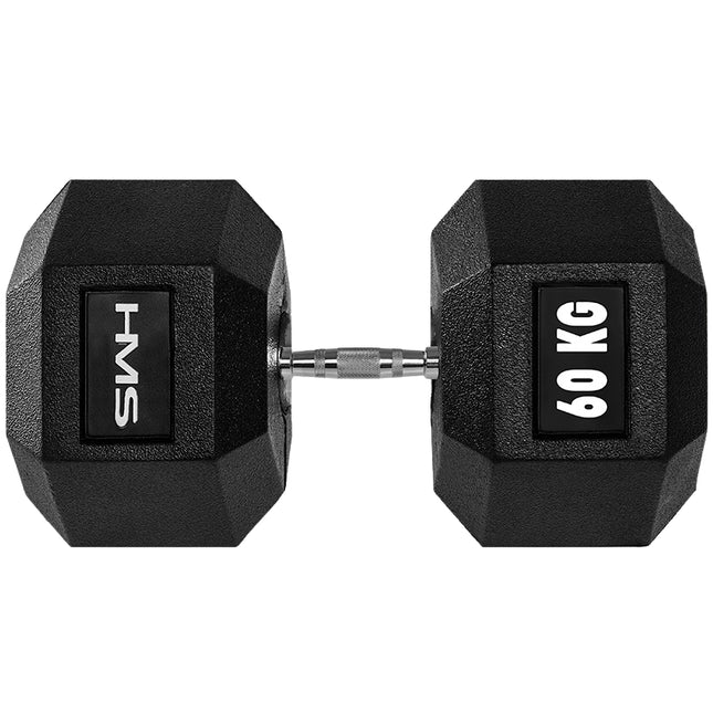 60 kg sešstūra hantele - izturīga, ergonomiska dizaina
