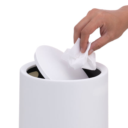 6L plastmasas vannas istabas atkritumu tvertne ar grozāmu vāku