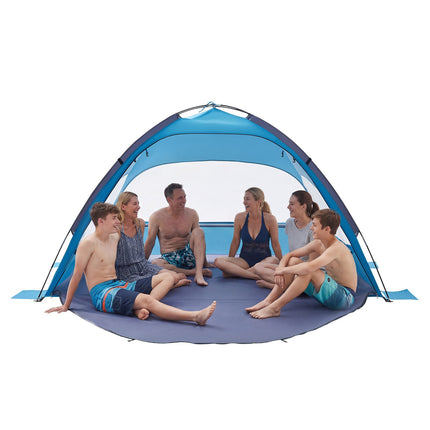 6-Person Beach Tent, UPF 50+ Sun Shelter with Carry Bag